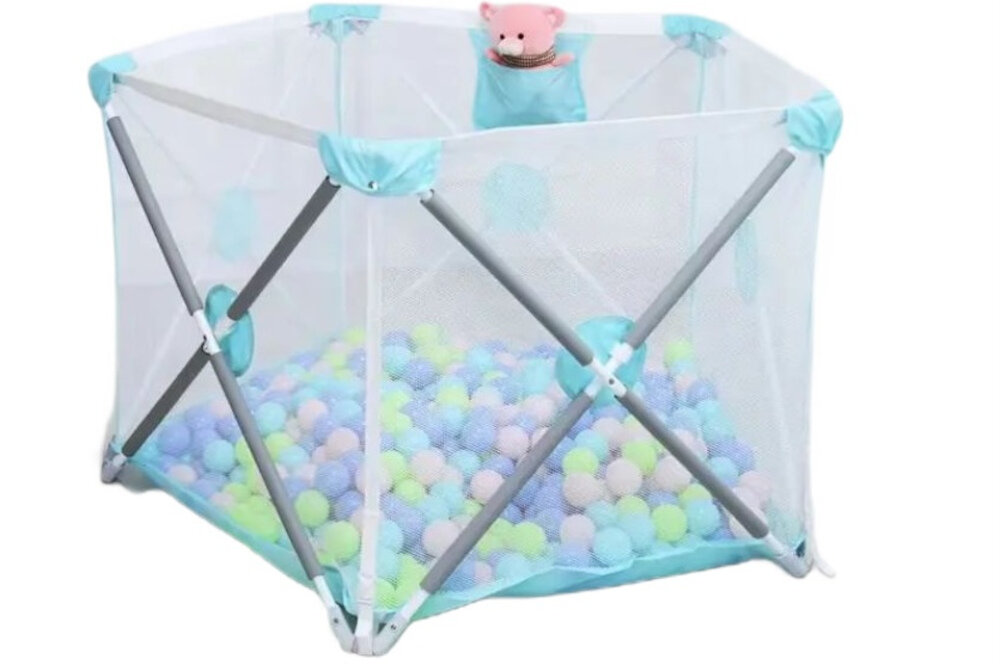 Kojec EXTRALINK Kids K-461 Niebieski Trwałe i łatwe w czyszczeniu łatwo utrzymać w czystości pewność higienicznych warunków zabawy