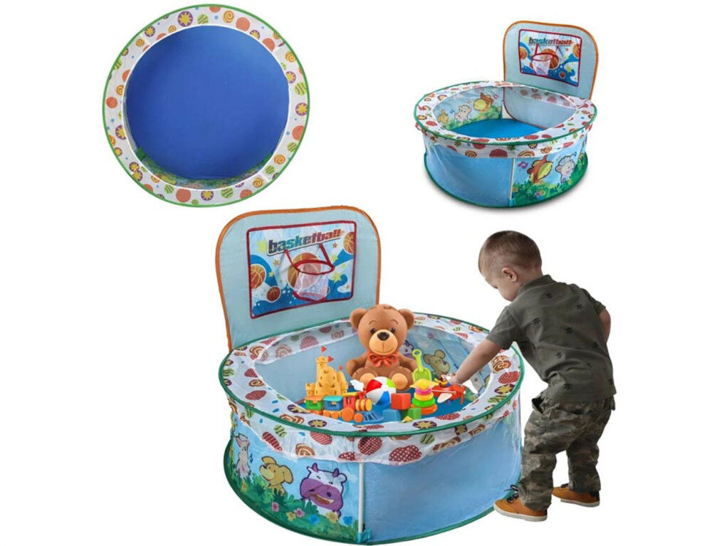 Kojec EXTRALINK Kids K-476 Niebieski wygląd prezentacja design wizualizacja Bezpieczna przestrzeń 