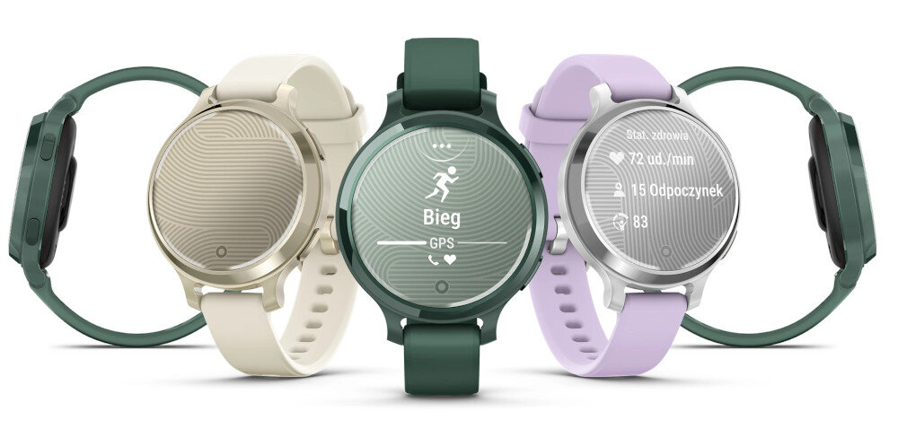 Zegarek sportowy GARMIN Lily 2 Active dodatkowe funkcje stres cwiczenia oddechowe garmin pay