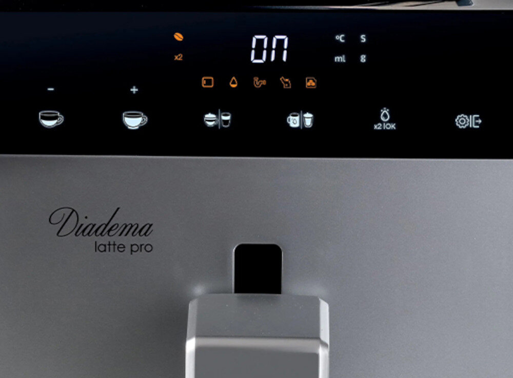 Ekspres ARIETE Diadema Cappuccino 1453/01 Srebrny Łatwa konserwacja system automatycznego czyszczenia i odkamieniania powiadomienia