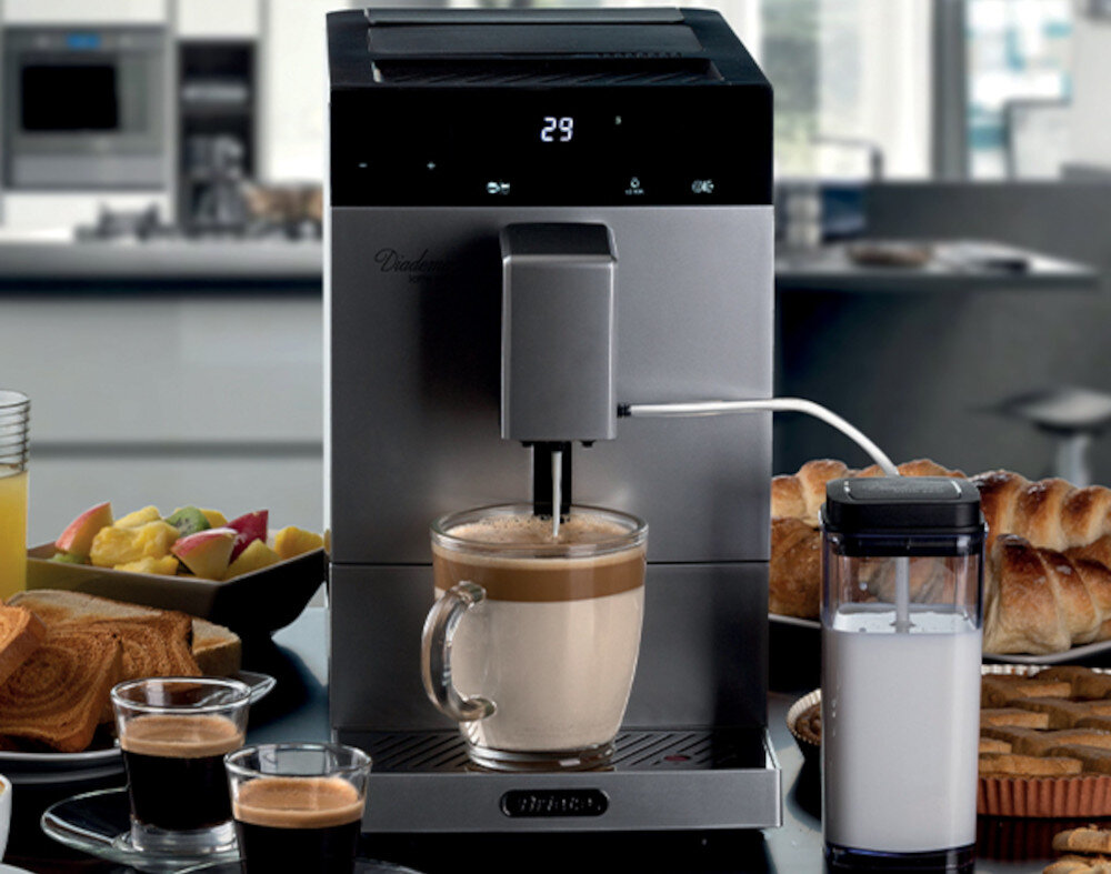 Ekspres ARIETE Diadema Cappuccino 1453/01 Srebrny wymiary Elegancki wygląd i estetyczny desig styl