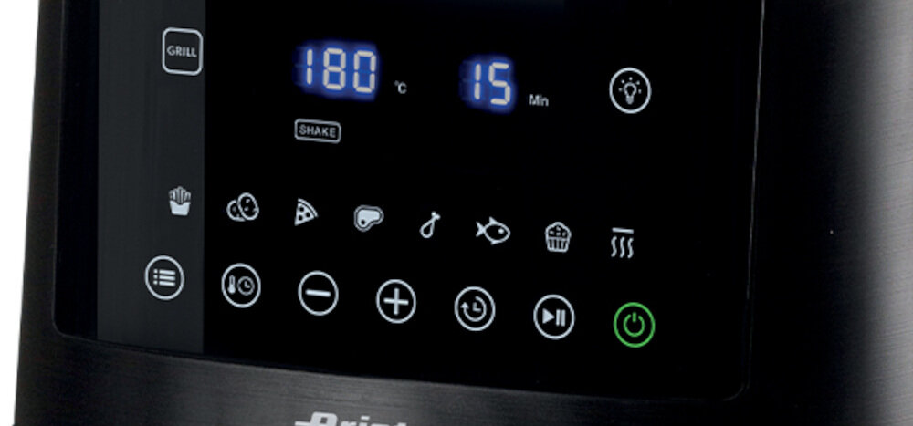 Air Fryer Frytkownica beztłuszczowa ARIETE 4633/00 wygoda użytkowania 8 programów gotowania dotykowy panel sterowanie frytki mięso warzywa regulacja temperatura zakres funkcja grilla smażenie pieczenie grillowanie