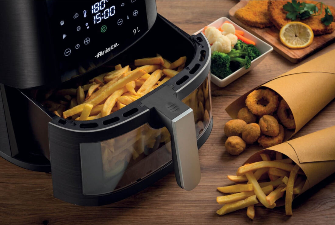 Frytkownica beztłuszczowa ARIETE 4630/00 Air Fryer Precyzyjny timer czas frytki mięsa