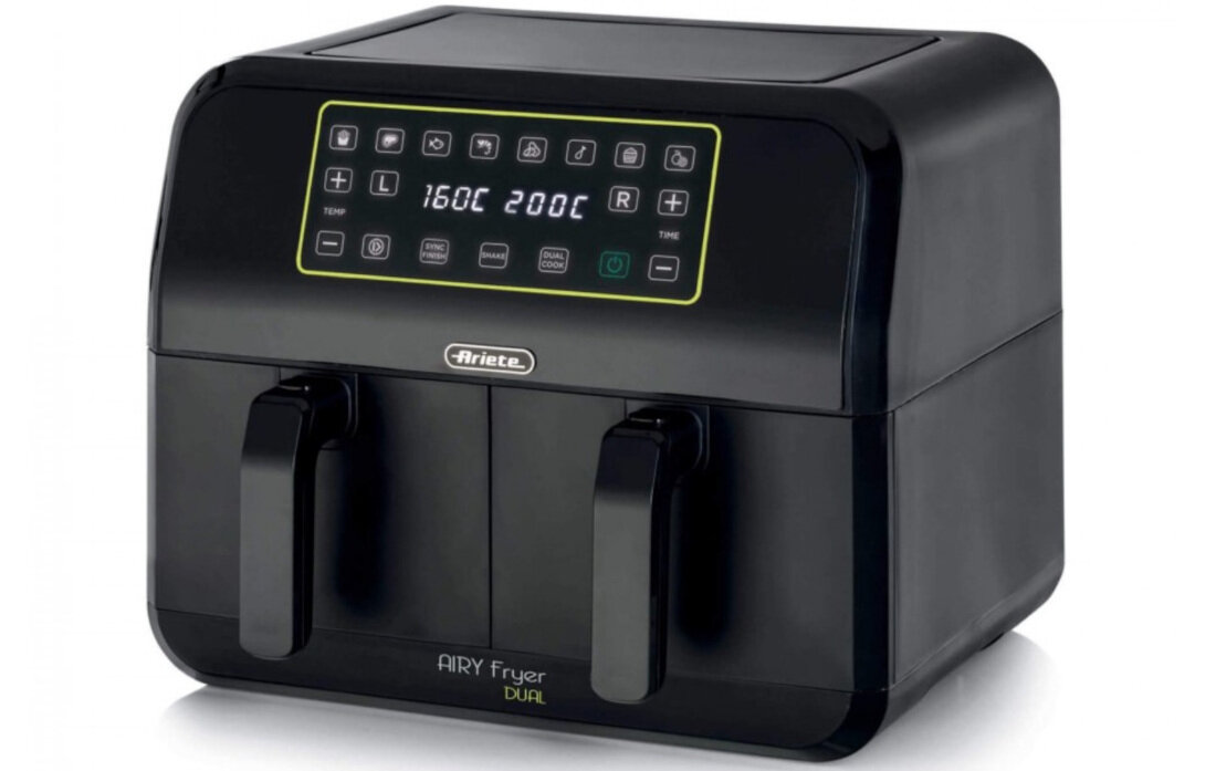 Frytkownica beztłuszczowa ARIETE 4623/00 Air Fryer Elegancki design czarna kolor kolorystyka Stylowy wygląd estetyczny dodatek