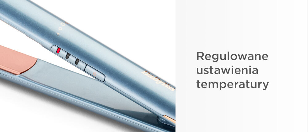 Prostownica BABYLISS ST251PE Denim Luxe 235 stopni trzy poziomy temperatury dostosowanie cienkie delikatne włosy grube oporne idealne rezultaty elastycznośc wyboru temperatury do codzinnej stylizacji