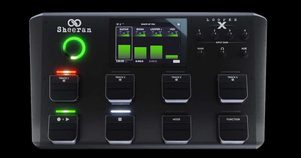 Looper HEADRUSH Sheeran Looper X - Profesjonalny looper, urządzenie na czarnym tle