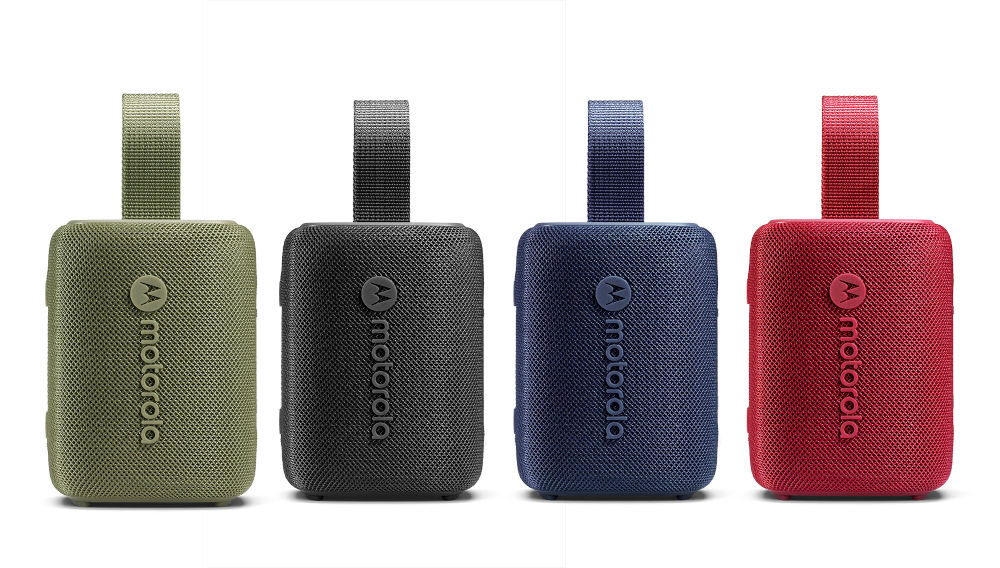Głośnik mobilny MOTOROLA ROKR 300 - Przenośny dźwięk, głośniki mobine na bialym tle