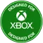 Zielona ikona z logo Xboxa i napisem: Designed for Xbox (zaprojektowane dla xbox)