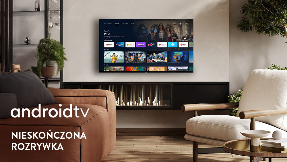 Telewizor JVC LT-40VQF54PA - Centrum rozrywki z Android TV