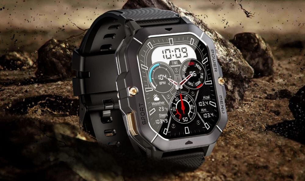 Smartwatch CUBOT C28 ekran bateria czujniki zdrowie sport pasek ładowanie pojemność rozdzielczość łączność sterowanie krew puls rozmowy smartfon aplikacja