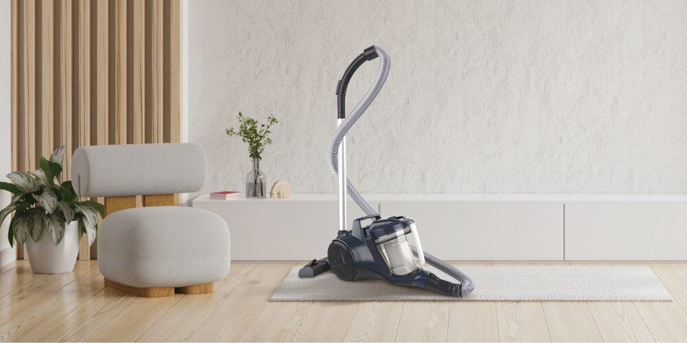 ODKURZACZ HOOVER HP110HM 011 BEZWORKOWY elegancki design stylowy wygląd stonowane matowe wykończenie wydajność kompaktowa konstrukcja