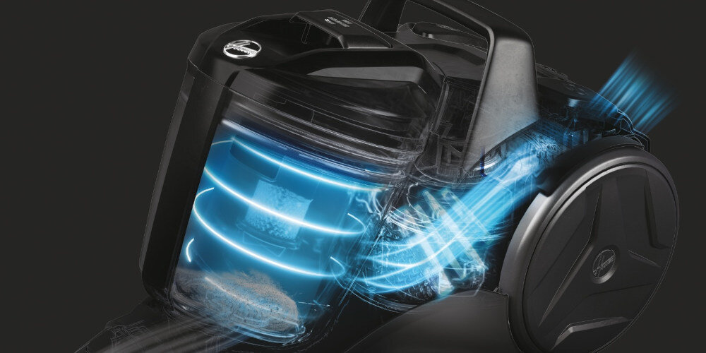 ODKURZACZ HOOVER HP110HM 011 BEZWORKOWY wydajna filtracja powietrza Single Cyclone skuteczne sprząranie czyste powietrze oddzielanie kurzu i zanieczyszczeń