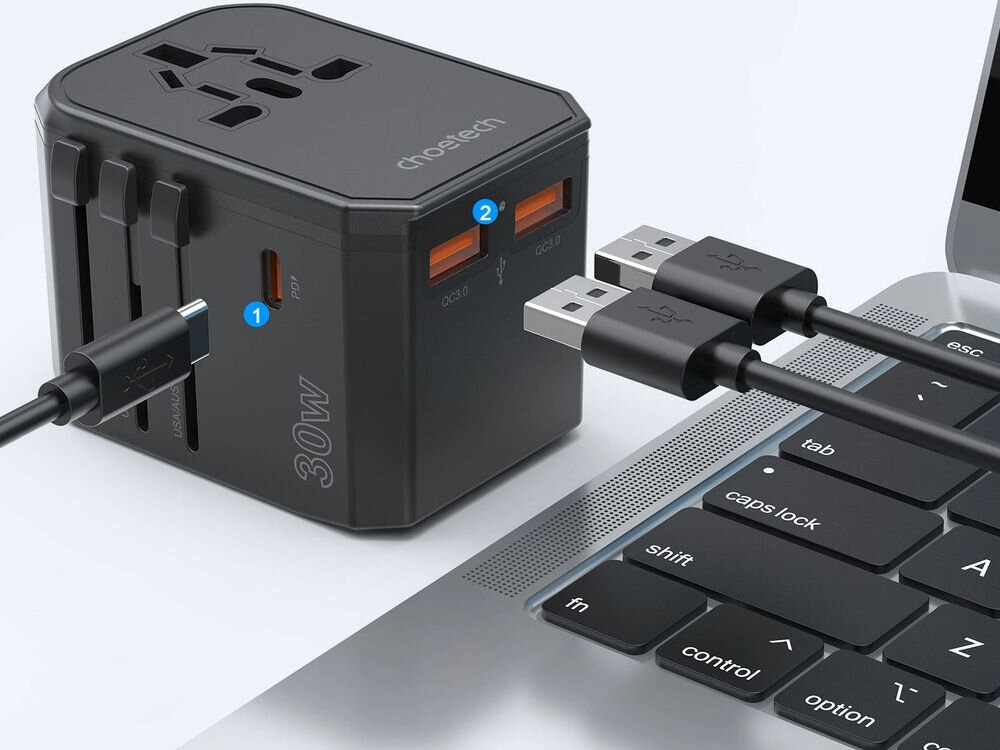 Ładowarka podróżna CHOETECH PD6041 30W Czarny gan chłodzenie bezpieczne ładowanie