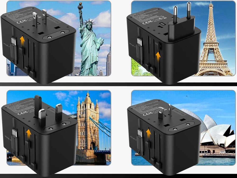 Ładowarka podróżna CHOETECH PD5021 45W Czarny wtyczka eu us aus uk