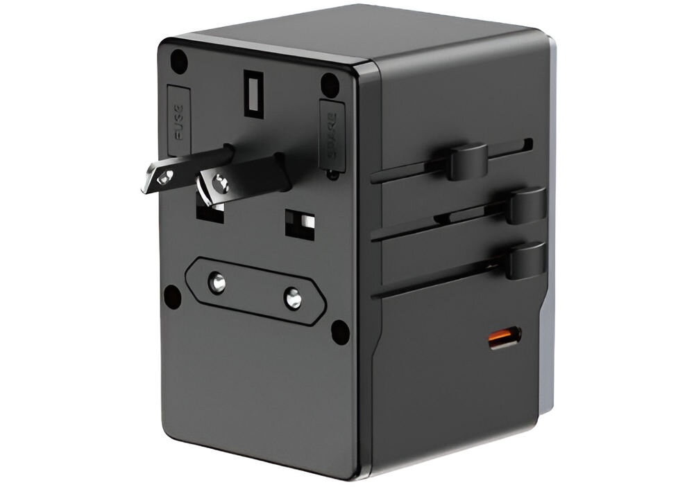 Adapter podróżny DUDAO A35PRO 35W Czarny bezpiecznik zabezpieczenia