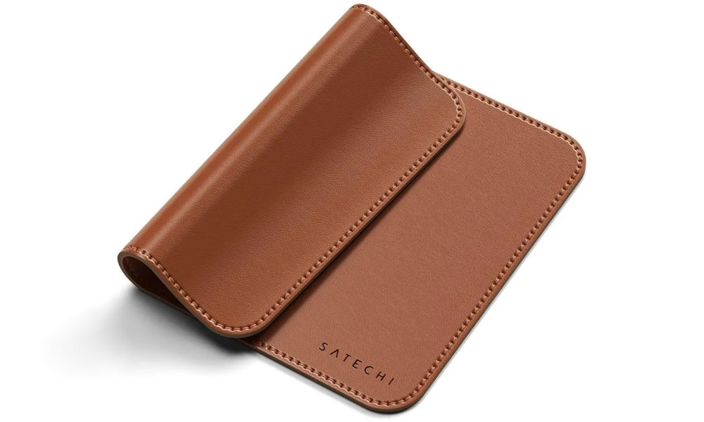 Satechi Vegan-Leather Premium obszywane krawędzie materiał odporny na ścieranie - podkładka od boku