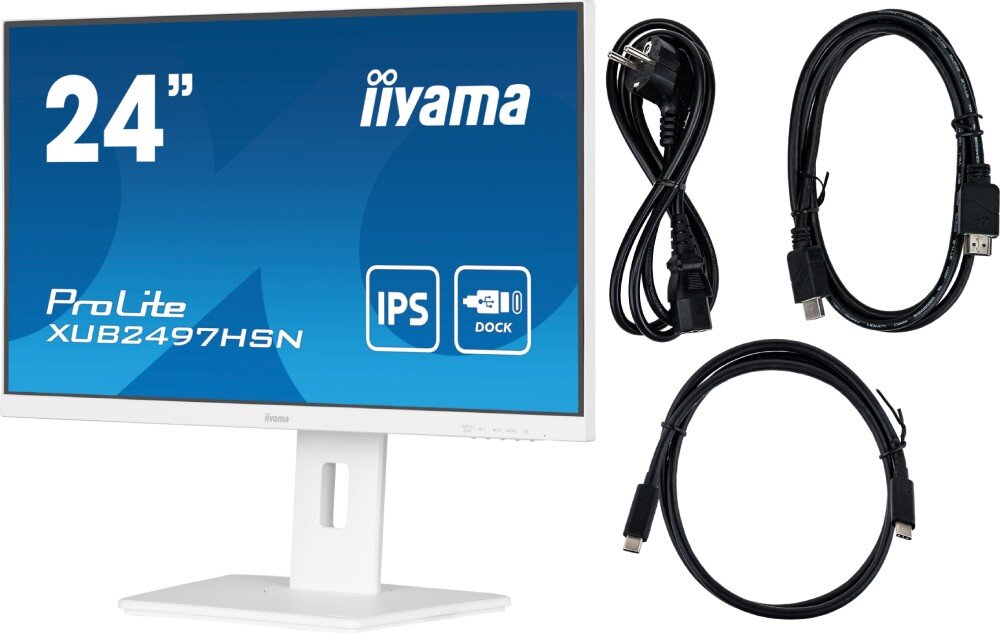 Monitor IIYAMA ProLite XUB2497HSN-W2 23.8 1920x1080px IPS 100Hz 1 ms [MPRT] opakowanie zestaw