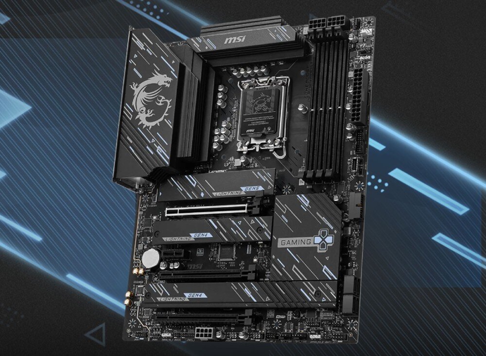Płyta główna MSI Z890 Gaming Plus WiFi widok od przodu wygląd