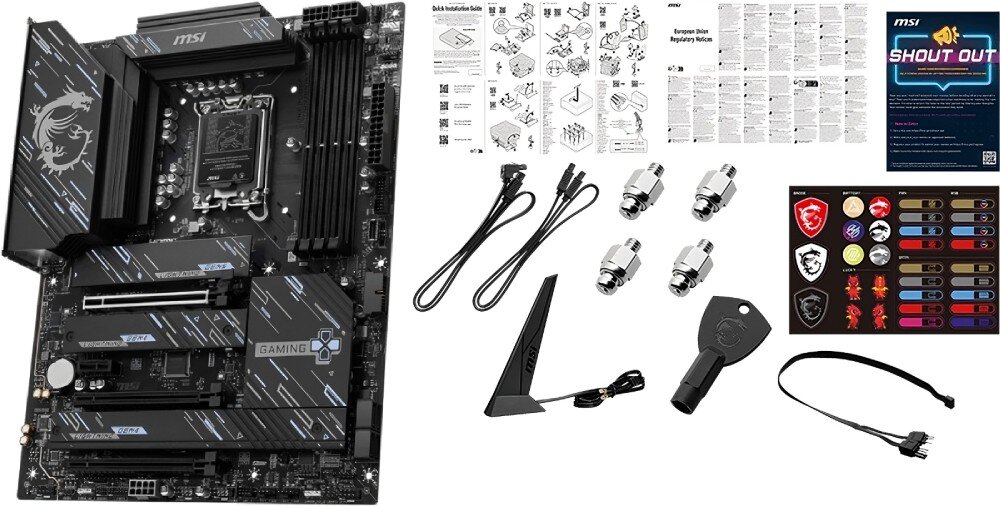 Płyta główna MSI Z890 Gaming Plus WiFi zestaw akcesoriów