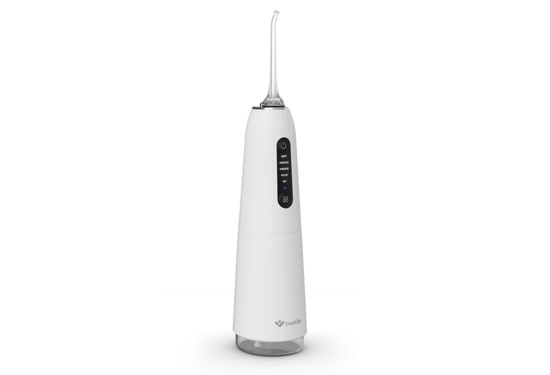 Irygator TRUELIFE AquaFloss Compact C200 Biały Intuicyjna obsługa każdego dnia Wyraźny wyświetlacz LCD Funkcja pamięci timer automatyczne wyłączenie