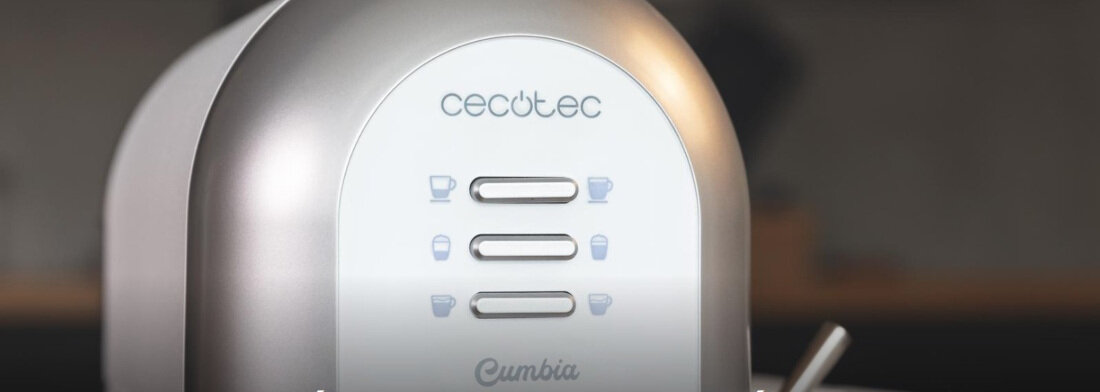 Ekspres CECOTEC Bianca Cumbia Power Instant-ccino 20 Chic Pełna kontrola nad napojem Funkcja Custom Coffee ilość kawy, mleka i pianki dopasowanie upodobania