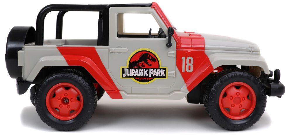 Samochód zdalnie sterowany JADA TOYS Jurassic Park Jeep Wrangler 253256000 marka z 20-letnią tradycją licencjonowane figurki i pojazdy wierność szczegółom, różnorodność i wysoka jakość