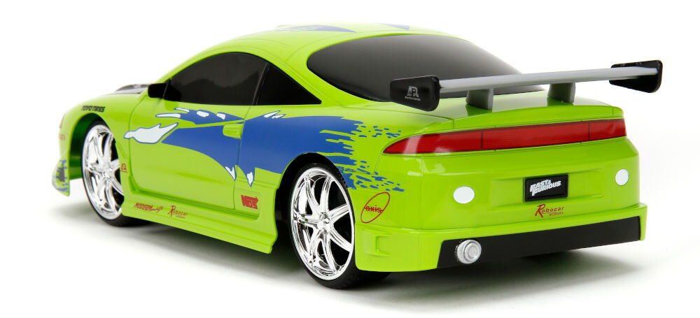 Samochód zdalnie sterowany JADA TOYS Szybcy i wściekli 1995 Mitsubishi Eclipse 253206014 funkcja turbo maksymalna prędkość 9 km/h dynamiczna i ekscytująca jazda
