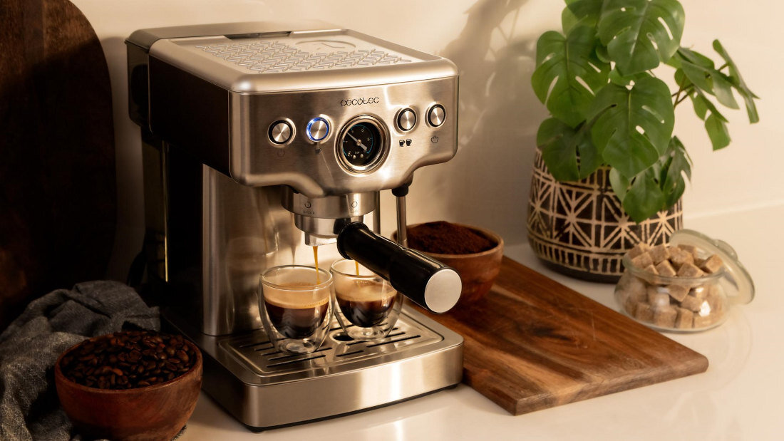 Ekspres CECOTEC Power Espresso 20 Barista Mini Błyskawiczne nagrzewanie technologia Thermoblock Pompa ciśnieniowa moc kawa aromat kremowa konsystencja
