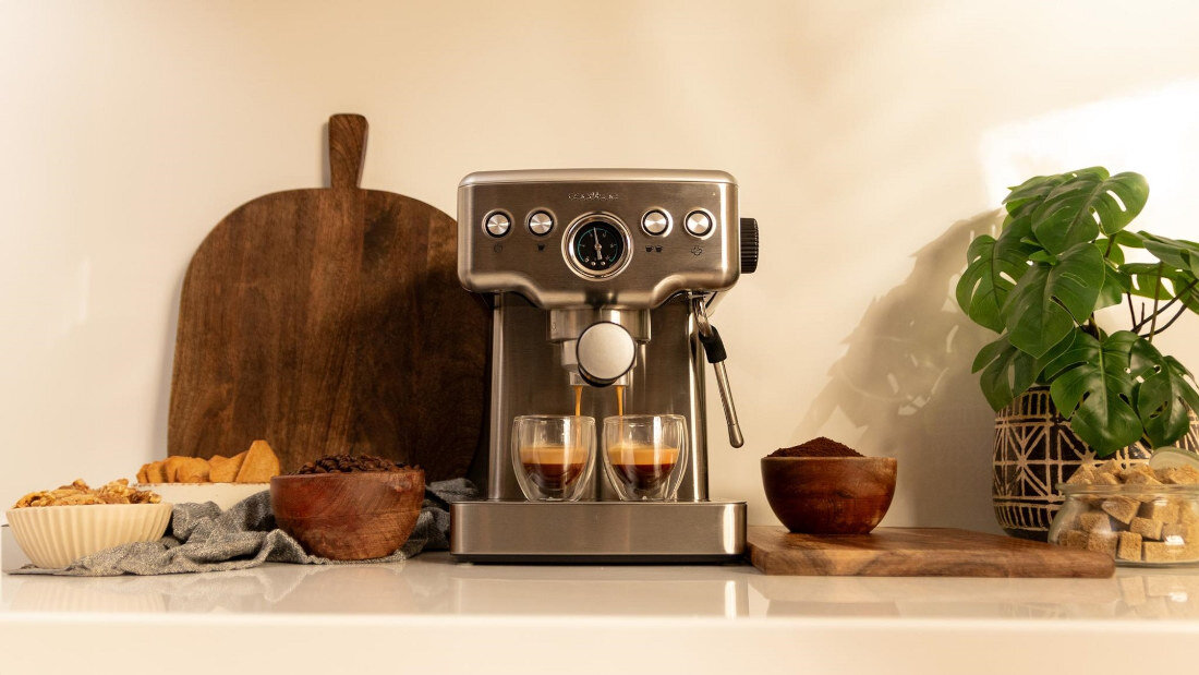 Ekspres CECOTEC Power Espresso 20 Barista Mini Dwa napoje jednocześnie podwójna wylewka dwie kawy jednocześnie
