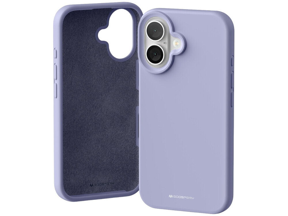 Etui MERCURY Silicone do Apple iPhone 16 Plus Lawendowy Pełne dopasowanie i wygoda ochrona boczne przyciski