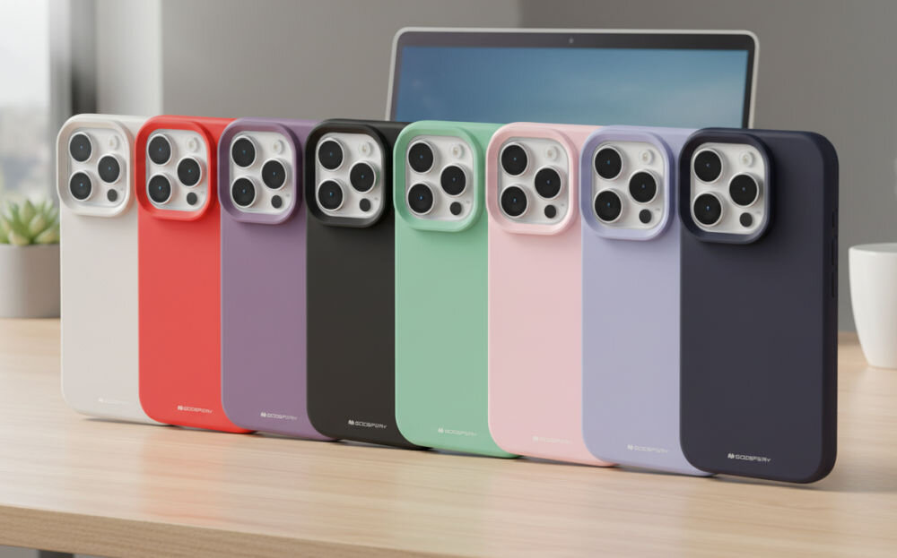 Etui MERCURY Silicone - etui założone na telefon na stojąco we wszystkich kolorach