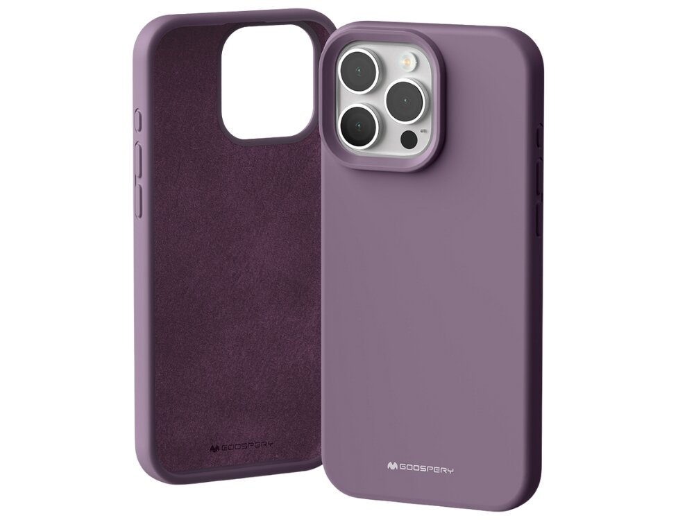 Etui MERCURY Silicone lekko podwyższoną ramkę wokół ekranu i aparatu Precyzyjne wycięcia boczne przyciski są osłonięte ładować bez zdejmowania etui - etui na białym tle od przodu i tyłu