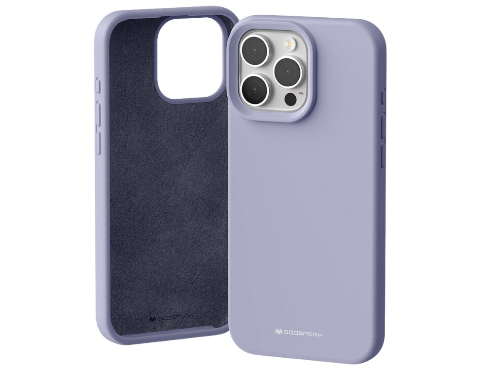 Etui MERCURY Silicone lekko podwyższoną ramkę wokół ekranu i aparatu Precyzyjne wycięcia boczne przyciski są osłonięte ładować bez zdejmowania etui - etui na białym tle od przodu i tyłu