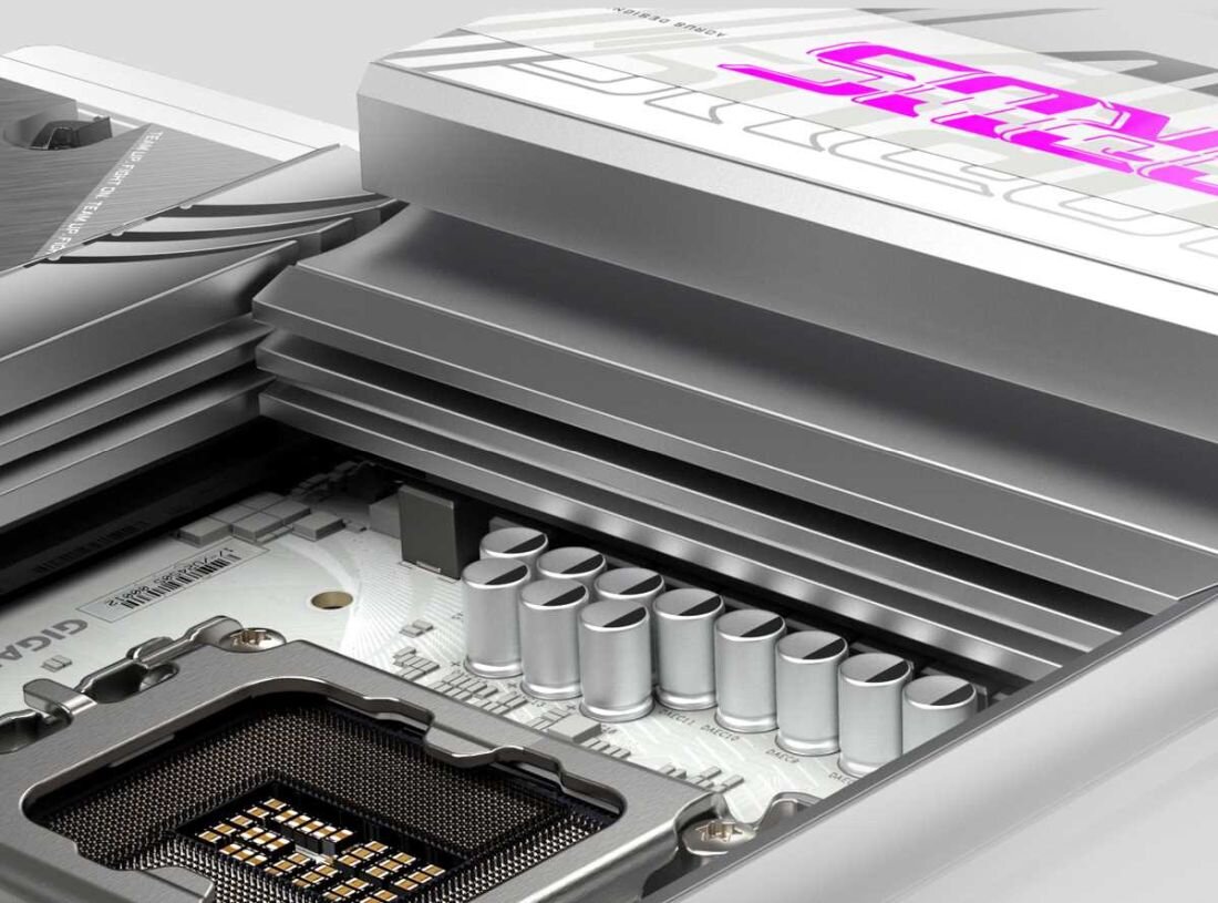 Płyta główna GIGABYTE Z890 Aorus Elite X Ice - konstrukcja termiczna 