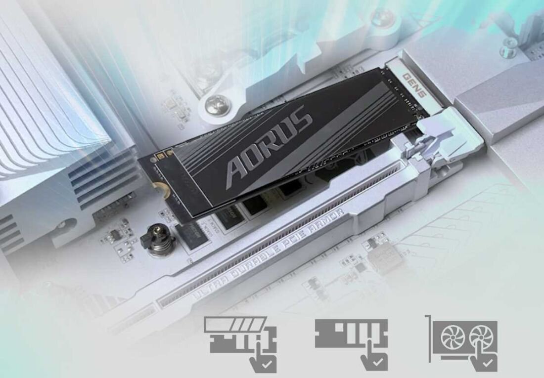 Płyta główna GIGABYTE Z890 Aorus Elite X Ice - Łatwy montaż EZ-Latch 