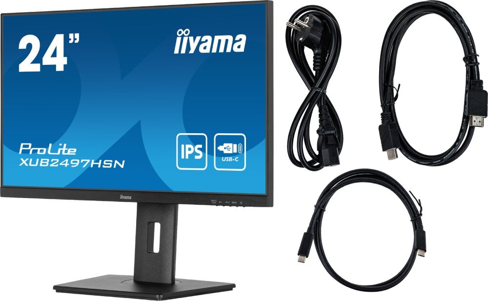 Monitor IIYAMA ProLite XUB2497HSN-B2 23.8 1920x1080px IPS 100Hz 1 ms [MPRT] opakowanie zestaw