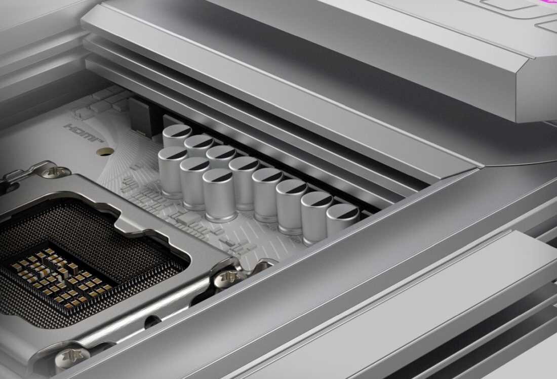 Płyta główna GIGABYTE Z890 Aorus Elite WiFi7 Ice - konstrukcja termiczna 