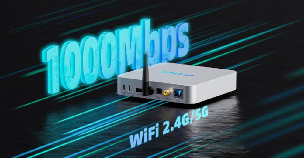 Odtwarzacz sieciowy FIIO SR11 Ethernet 1000Mb Wi-Fi 2,4GHz 5GHz stabilny streaming, odtwarzacz po skosie od tyłu