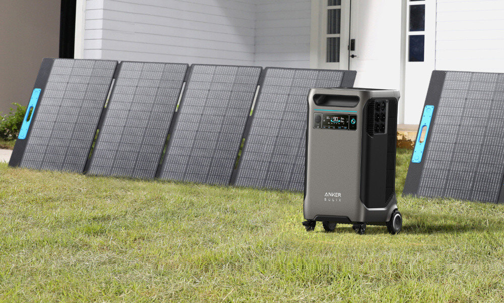 Stacja zasilania ANKER Solix F3800 ladowanie panelami solarnymi o mocy 2400 W wejscie solarne XT60 ladowanie przez gniazdo sieciowe przez gniazdo zapalniczki samochodowej