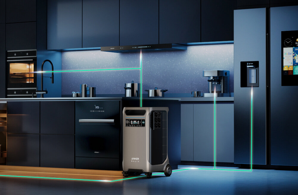 Stacja zasilania ANKER Solix F3800 do 10 urzadzen domowych niezalezne zrodlo energii funkcja automatycznego przelaczania na zasilanie zapasowe mocna ekologiczna