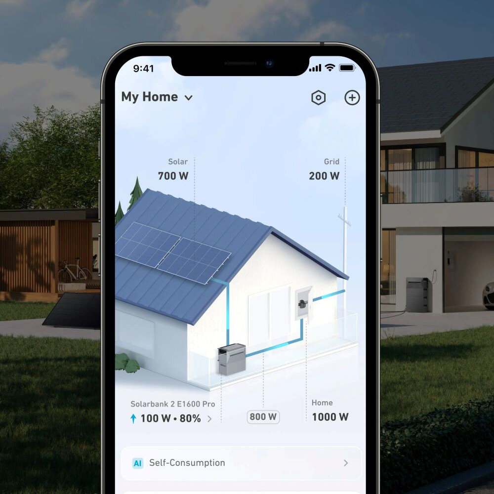 Stacja zasilania ANKER Solix C300X modul Bluetooth Wi-Fi monitorowanie stanu naladowania zarzadzanie energia aplikacja mobilna ANKER