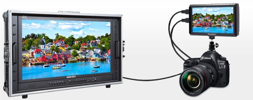 FEELWORLD FW568 V3 Waveform 3D LUT 32 LUT Rec709 profesjonalny monitor podglądowy HDMI