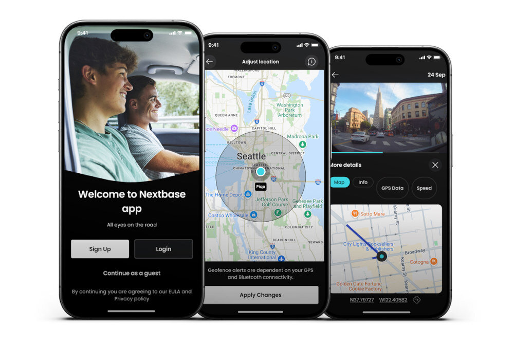 Wideorejestrator NEXTBASE Piqo 2K - Wygodna aplikacja mobilna