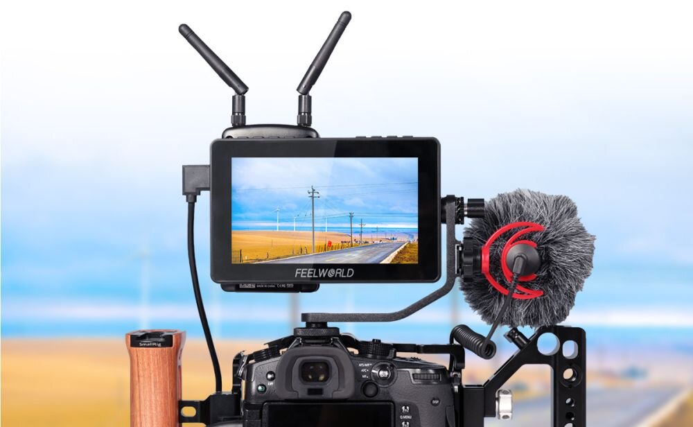 FEELWORLD F5 Pro V4 6 cali monitor podglądowy ekran dotykowy narzędzia kadrowania i ekspozycji