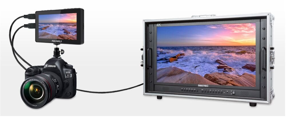 FEELWORLD F5 Pro V4 6 cali monitor dotykowy histogram fałszywe kolory pomoc ustawiania ostrości