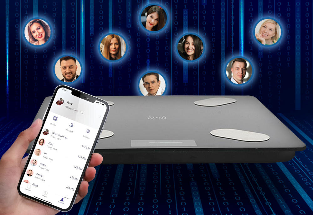 Waga EXTRALINK K-01 precyzja analiza technologia pomiaru synchronizacja aplikacja mobilna monitorowanie dla 8 użytkowników