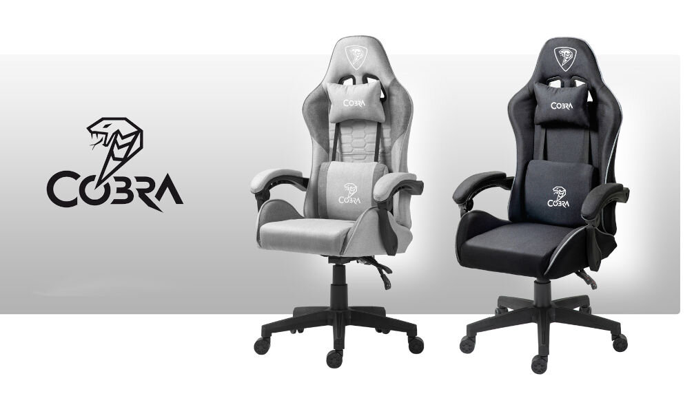 Fotel COBRA Player 4.0 CRF41 szary stylowy element aranżacji wnętrza gamingowe wzornictwo