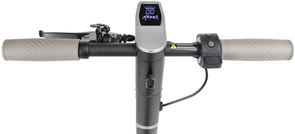 Hulajnoga elektryczna DUCATI Scrambler City Cross-E X Street Edition 2022 Czarny minimalistyczna kierownica w kształcie litery T intuicyjny wyświetlacz LCD prędkość dystans poziom naładowania baterii informacje o tempomacie oświetleniu