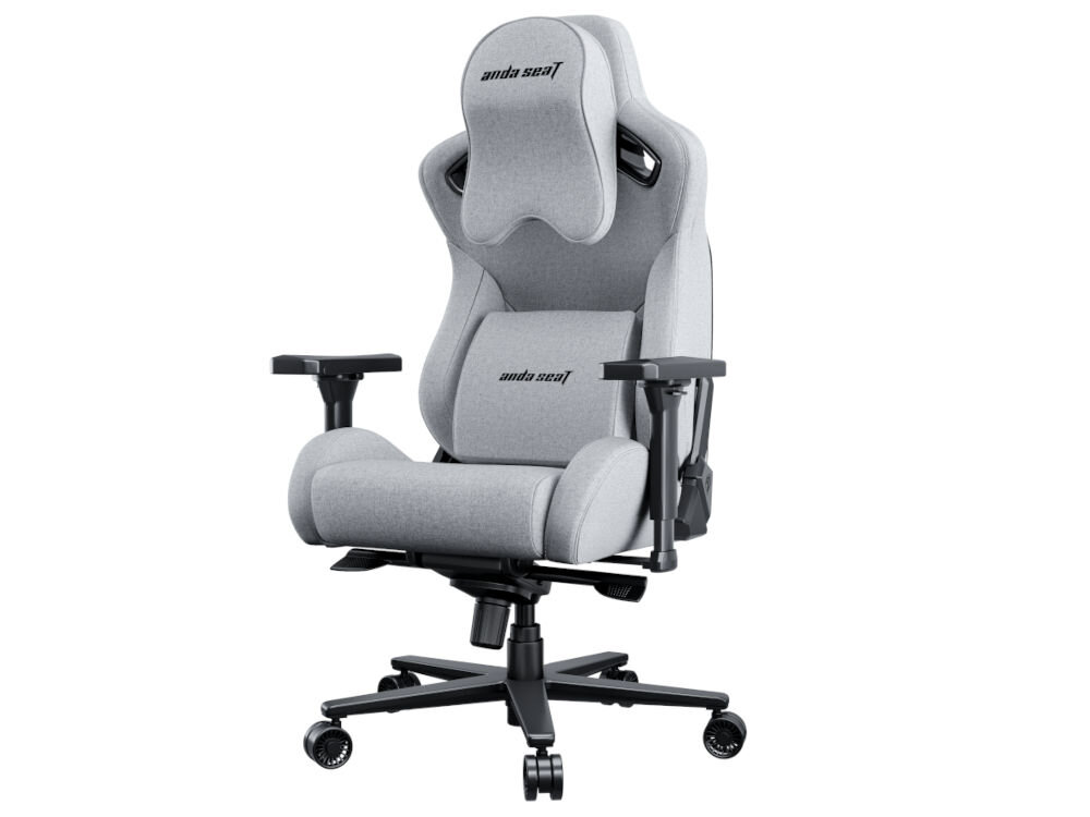 Fotel ANDA SEAT Kaiser 2 Pro XL Szary prezentacja fotela na białym tle od przodu