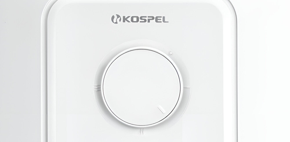 Bojler elektryczny KOSPEL Luna POC.G-10 10 l front przód pokrętło regulacja sterowanie ustawienia temperatury łatwa instalacja pokrętło sterowanie precyzyjne dostosowanie ciepła wody